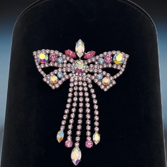 🔶NICKY BUTLER FASHION COLLECTIBLE Crystal Butterfly Bow Brooch ONE OF A KIND NB - Picture 4 of 13
